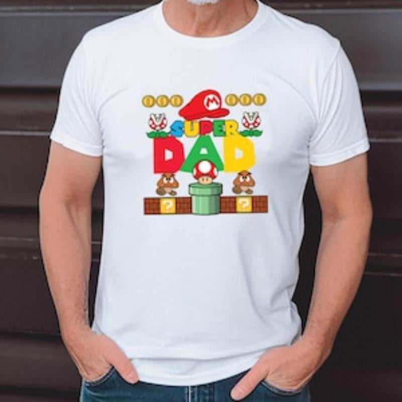 Super Papa, Super Mario Papa T-Shirt for Father'S Day for Dad Father'S Day Gift T-Shirt for Father Papa, Men'S Day Gift Father'S Day T-Shirt